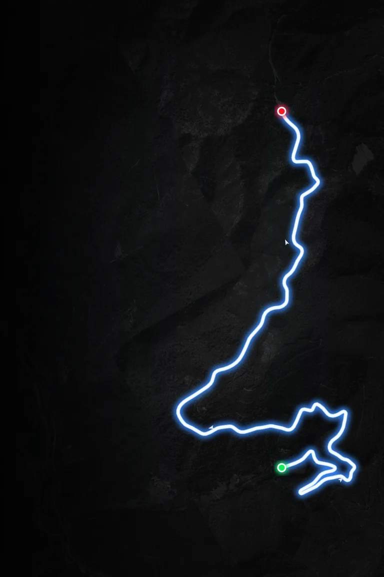 Illustration du parcours de Col Saint-Pierre sur fond aérien