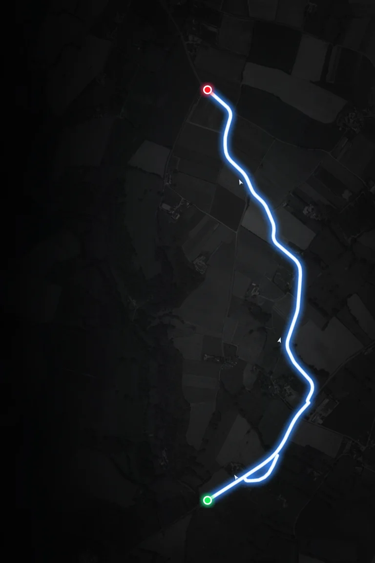 Illustration du parcours de La Pommeraye sur fond aérien