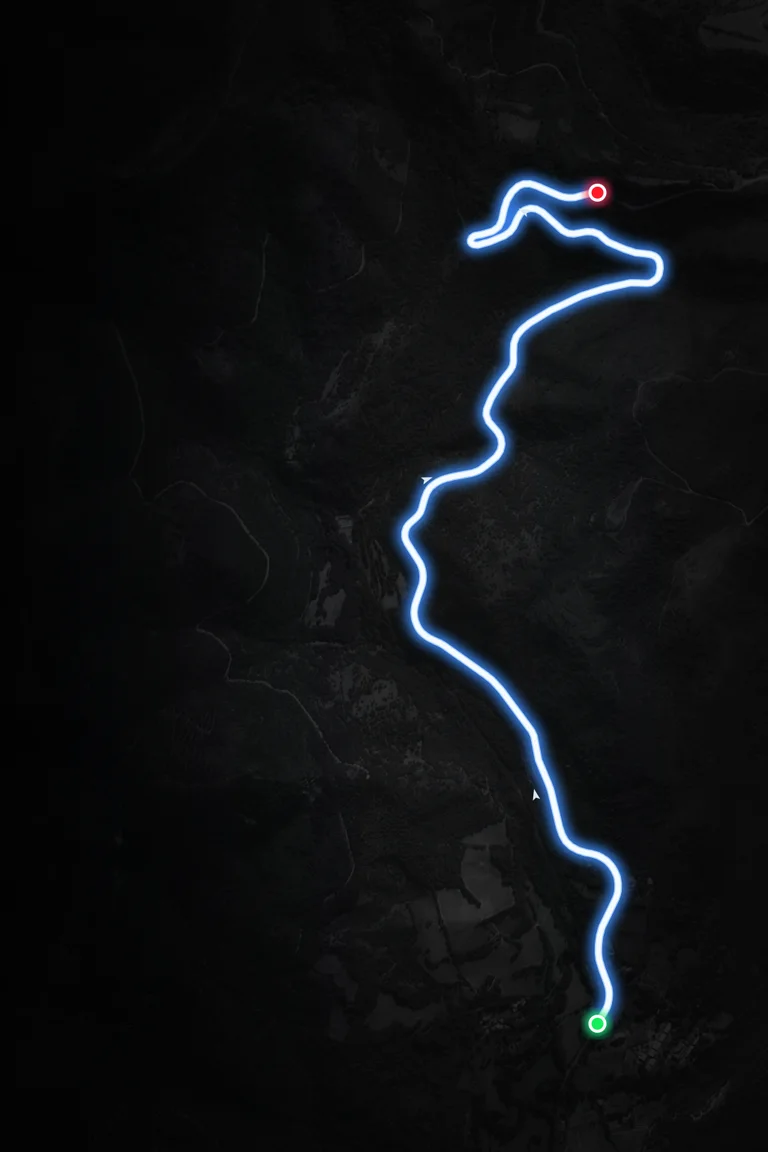 Illustration du parcours de Lodève sur fond aérien