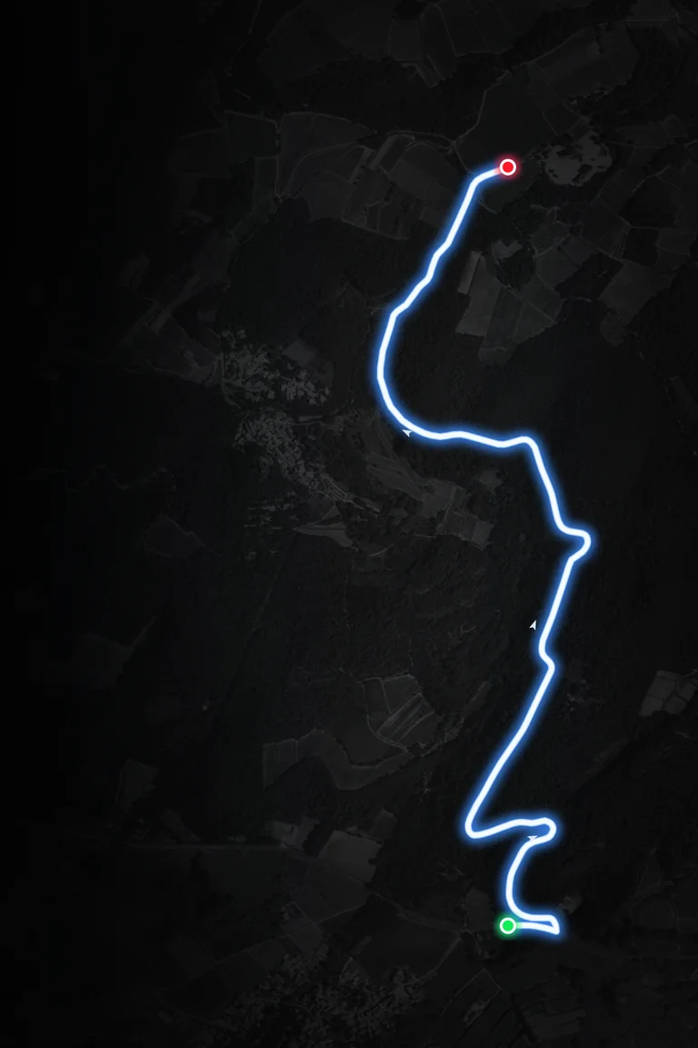 Illustration du parcours de Bagnols-Sabran sur fond aérien