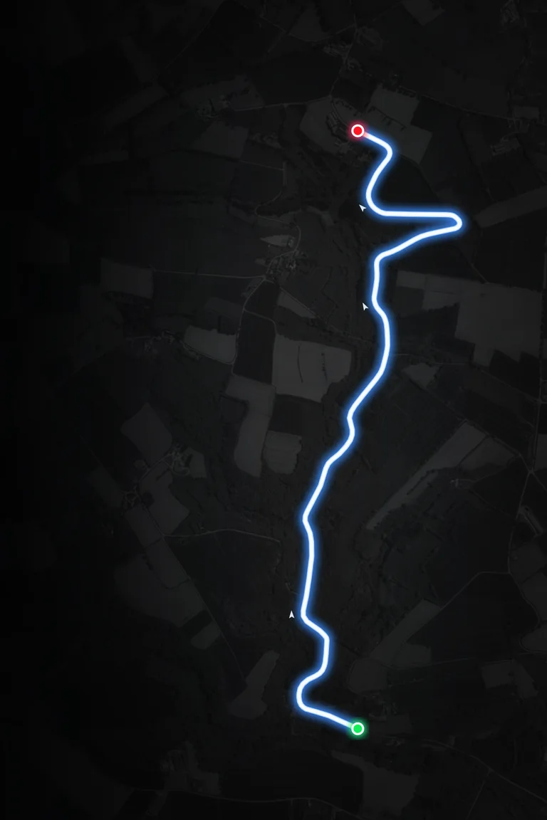 Illustration du parcours de Saint-Gouëno sur fond aérien